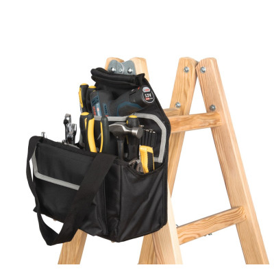 Saco para ferramentas adaptável a escadotes portáteis